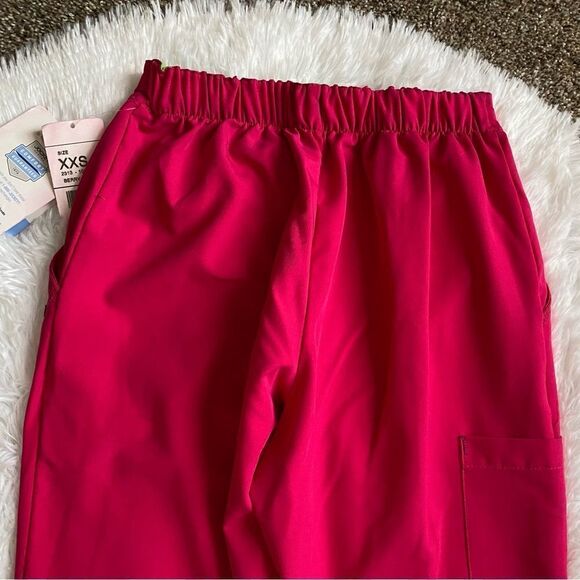 Jockey Modern Fit Multi Stretch Pink Scrub Pants New Drawstring Waist Womens XXS - Picture 4 of 11